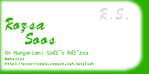 rozsa soos business card